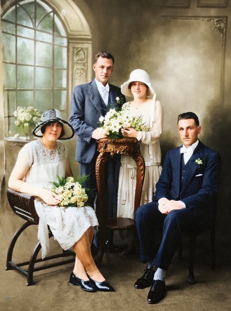 Restored and colorized photo
